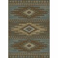 Mayberry Rug 2 ft. 3 in. x 3 ft. 3 in. Lodge King Diamond Head Area Rug, Blue LK9415 2X4